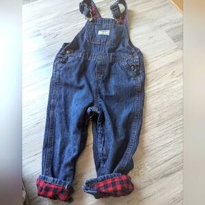 Oshkosh overalls plaid 24m